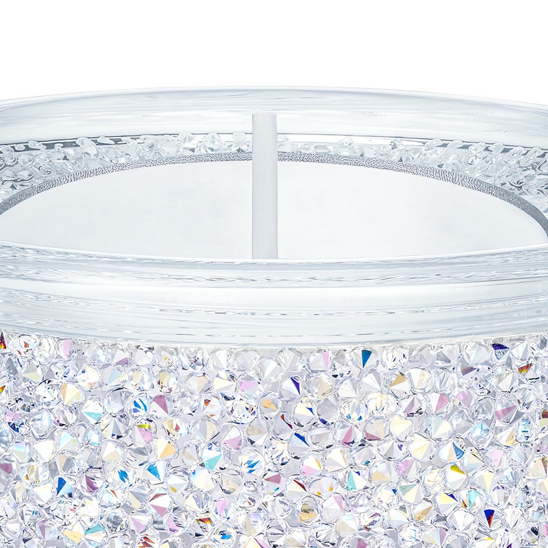 SWAROVSKI حامل شمعة SWAROVSKI شيمر، حامل شمعة مع كريستالات سواروفسكي الشفافة مع تأثير الشفق القطبي، جزء من مجموعة شيمر من سواروفسكي - Image 4
